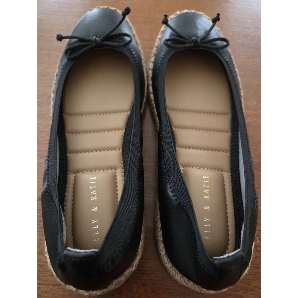 Kelly & Katie Espadrille Flats Shoes Women's 6m Comfort Classic Ballet‎ Slip On